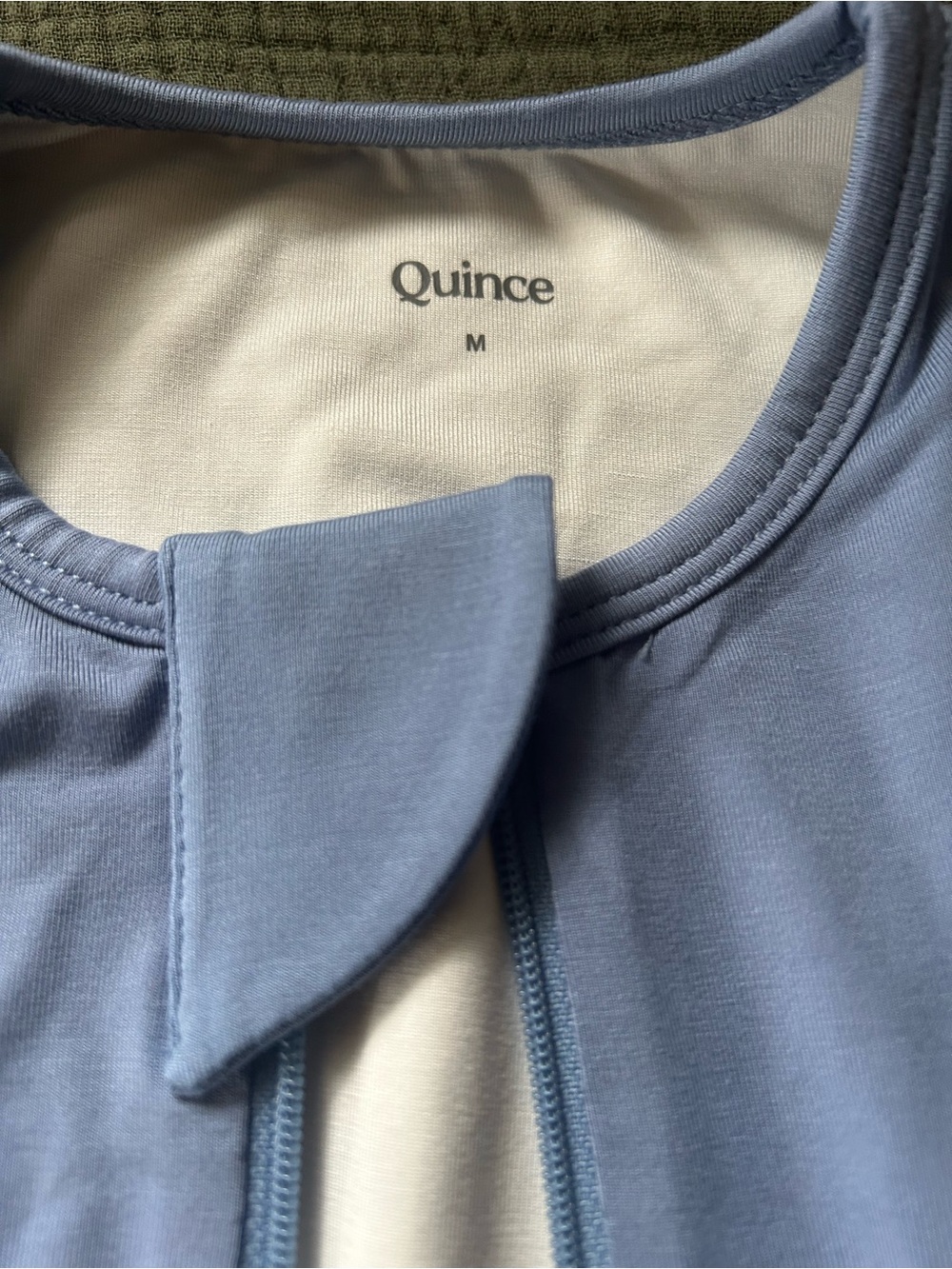Quince Light Blue Sleeveless Sleep Romper - Picture 2 of 2